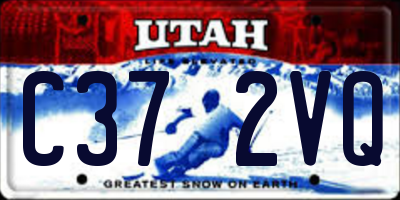 UT license plate C372VQ