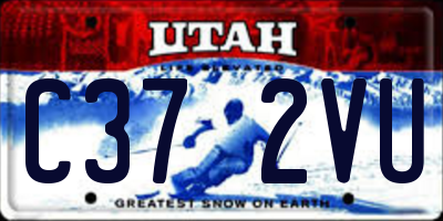 UT license plate C372VU