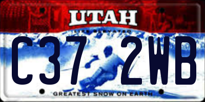 UT license plate C372WB