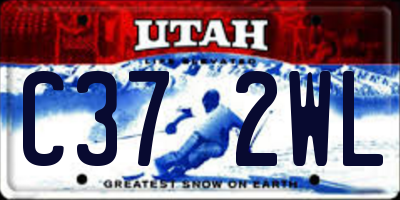 UT license plate C372WL
