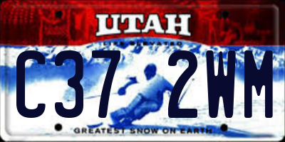 UT license plate C372WM