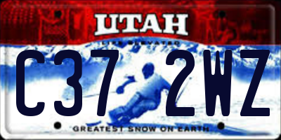UT license plate C372WZ
