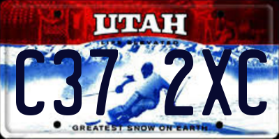 UT license plate C372XC