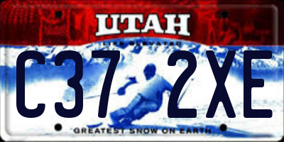UT license plate C372XE