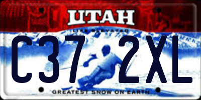 UT license plate C372XL