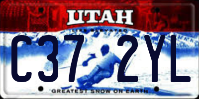 UT license plate C372YL