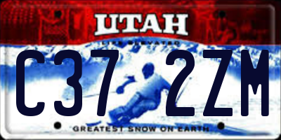 UT license plate C372ZM