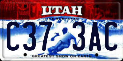 UT license plate C373AC
