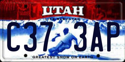 UT license plate C373AP