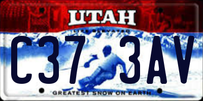 UT license plate C373AV
