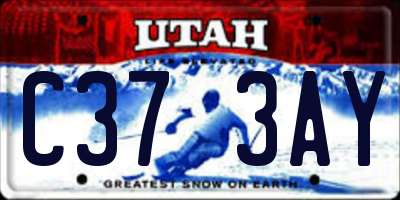 UT license plate C373AY