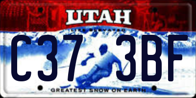 UT license plate C373BF