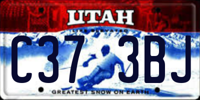 UT license plate C373BJ