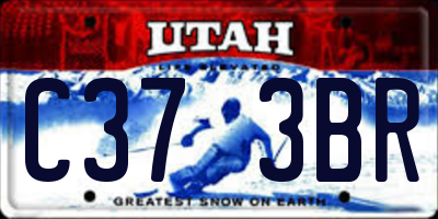 UT license plate C373BR