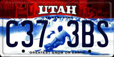 UT license plate C373BS
