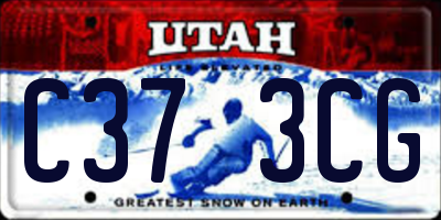 UT license plate C373CG