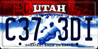 UT license plate C373DI