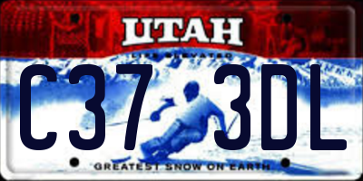 UT license plate C373DL