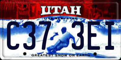 UT license plate C373EI
