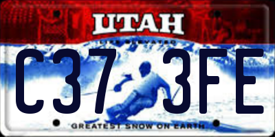 UT license plate C373FE
