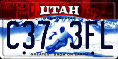 UT license plate C373FL