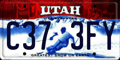 UT license plate C373FY