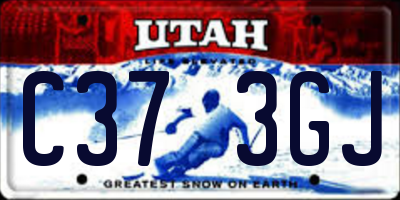 UT license plate C373GJ