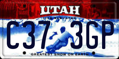UT license plate C373GP