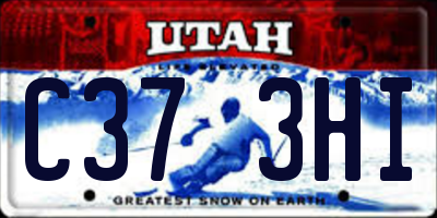 UT license plate C373HI