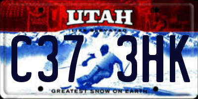 UT license plate C373HK