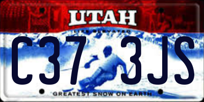 UT license plate C373JS
