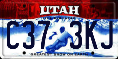 UT license plate C373KJ