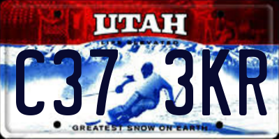UT license plate C373KR