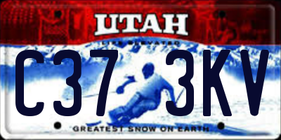 UT license plate C373KV