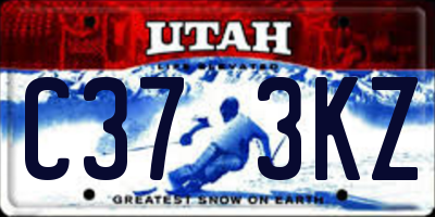 UT license plate C373KZ
