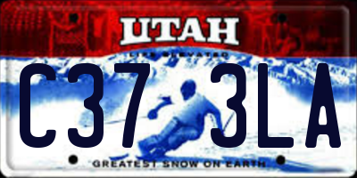 UT license plate C373LA