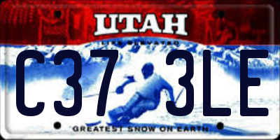 UT license plate C373LE