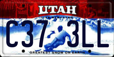 UT license plate C373LL