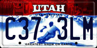 UT license plate C373LM