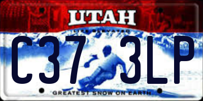 UT license plate C373LP
