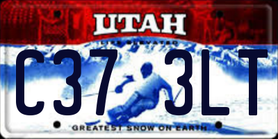 UT license plate C373LT