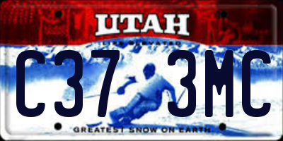 UT license plate C373MC