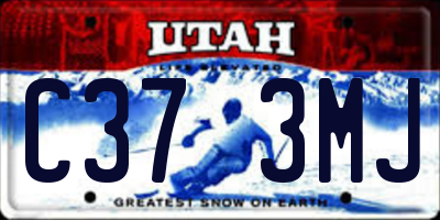 UT license plate C373MJ