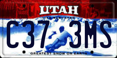 UT license plate C373MS