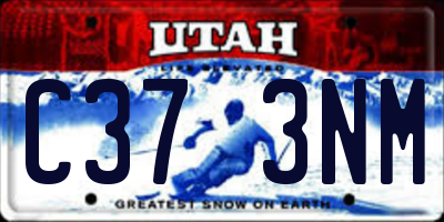 UT license plate C373NM