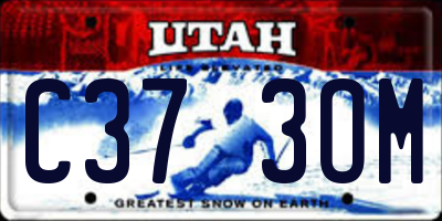 UT license plate C373OM