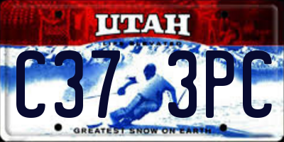 UT license plate C373PC