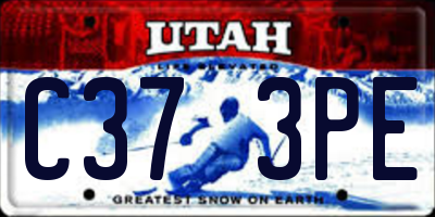 UT license plate C373PE