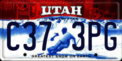 UT license plate C373PG