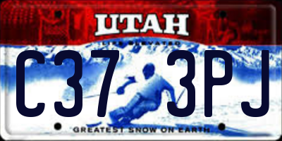 UT license plate C373PJ